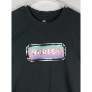 Hurley Men's Long Sleeve Logo T-Shirt Black Size Large - Brand New